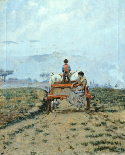På en vagn på fälten av Niccolo Cannicci