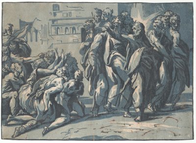 Kristus helade de spetälska, 1540-50., 1540-50. av Niccolo Vicentino