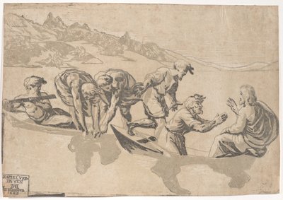 The Miraculous Draft of Fishes, 1540-1550 ompublicerad 1609., 1540-1550 ompublicerad 1609. av Niccolo Vicentino
