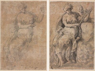 Allegorisk figur (recto och verso) av Niccolo dell