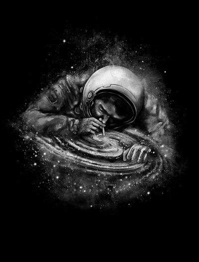 Astronauten slukar en galax av Nicebleed