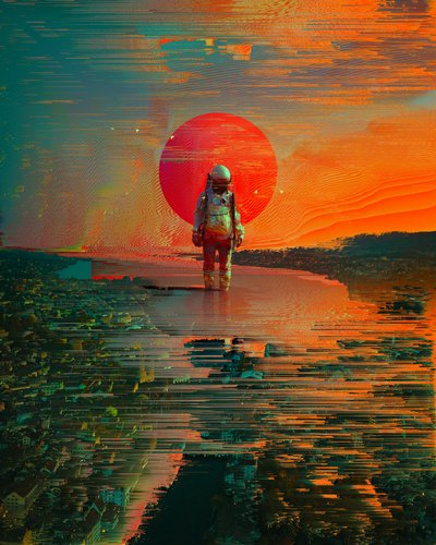 Astronauten Red Sun City av Nicebleed