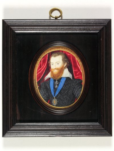 Ludovick Stuart, 2:a hertigen av Lennox och Richmond (emalj) av Nicholas (after) Hilliard