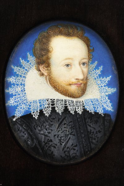 The Earl of Essex (emalj) av Nicholas (school of) Hilliard