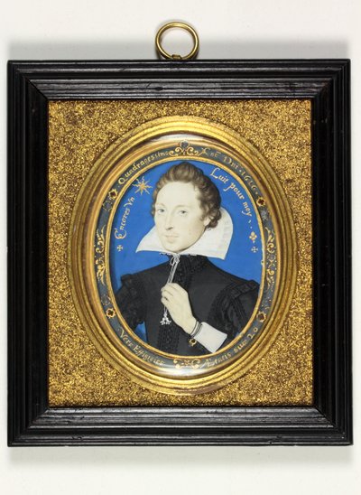 En gentleman som heter Henry Carey, 2nd Earl of Monmouth av Nicholas Hilliard