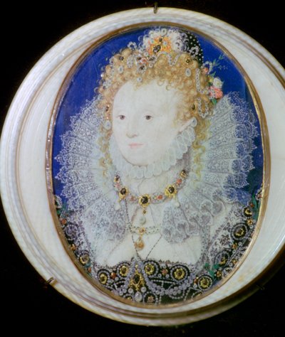 Samtida miniatyrporträtt av Elizabeth I av England av Nicholas Hilliard