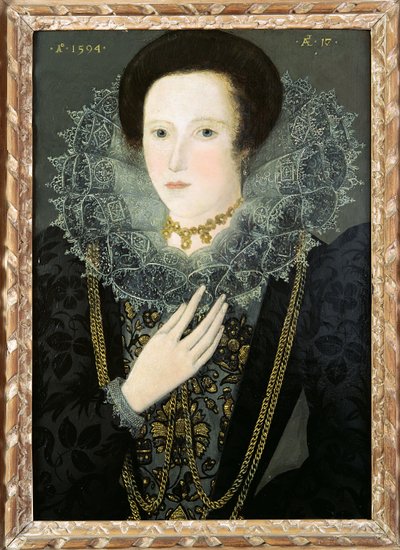 Dorothy Huddelston (född Dormer), 1594 av Nicholas Hilliard