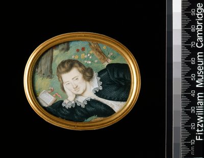 Henry Percy, 9:e Earl of Northumberland, ca 1595 (kroppsfärg på veläng fast på ett spelkort) av Nicholas Hilliard