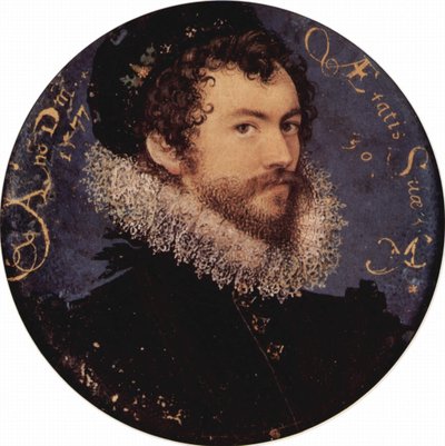 Självporträtt, 30 år gammal av Nicholas Hilliard
