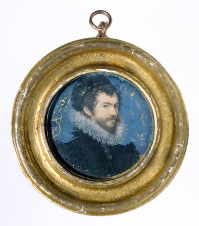 Självporträtt, 1577 (wc på veläng) av Nicholas Hilliard