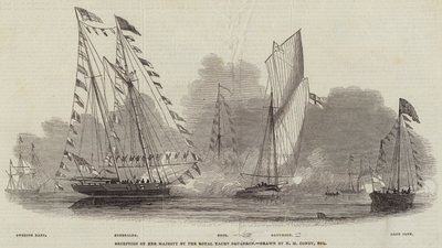 Hennes Majestät tas emot av Royal Yacht Squadron av Nicholas Matthews Condy
