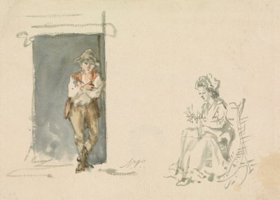 Figurstudier: Pojke stående av Nicholas Pocock