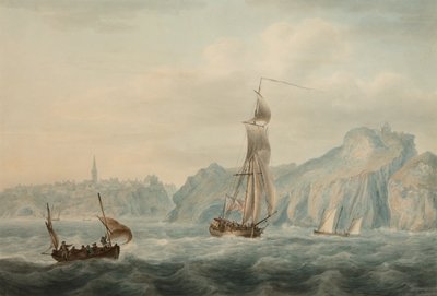 Port of Tenby (akvarell på papper) av Nicholas Pocock