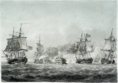 Slaget vid Camperdown (Nordsjön) av Nicholas Pocock