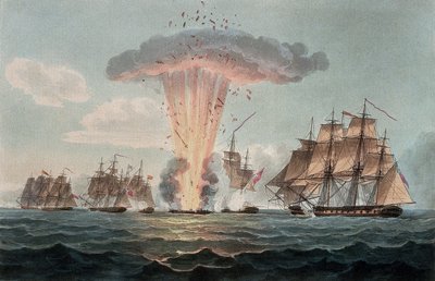 Kapningen och förstörelsen av fyra fregatter från den spanska skatten utanför Cadiz (Spanien) den 5 oktober av Nicholas Pocock