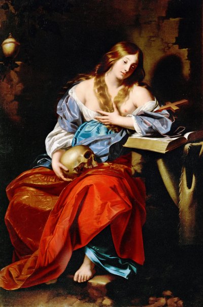 Marie Madeleine - Maria Magdalena, av Renieri (Regnier), Niccolo (ca 1590-1667). Olja på duk, ca. 1655. Mått : 185x123,5 cm. Konsthistoriska museet, Vienne av Nicholas Renieri