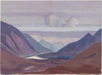 Chandra River, studie, 1931 av Nicholas Roerich
