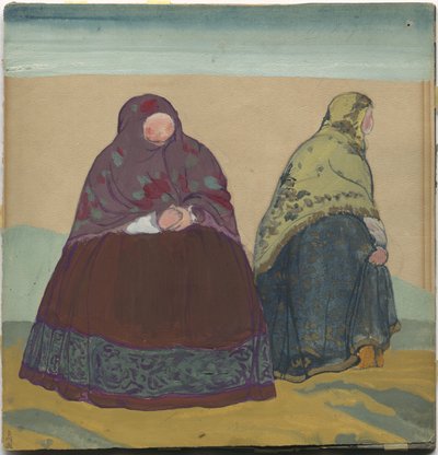 Kostymdesign för Rimsky-Korsakovs opera "Sagan om Tsar Saltan", av Nicholas Roerich