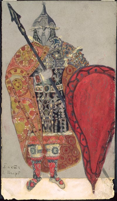 Kostymdesign för operan "Prince Igor" av Aleksandr Borodin av Nicholas Roerich