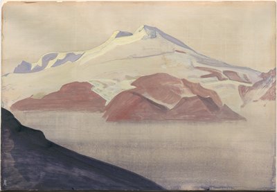 Elbrus, Kaukasus, albumblad, 1933 av Nicholas Roerich