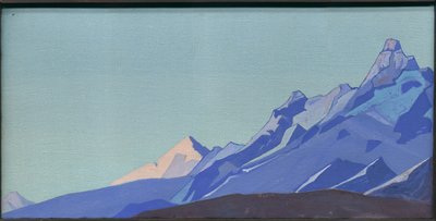 Himalaya, kväll, 1933 av Nicholas Roerich