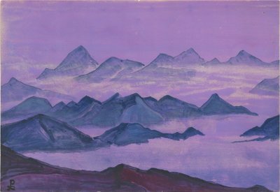 Himalaya, albumblad av Nicholas Roerich
