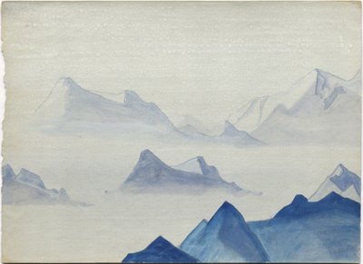 Himalaya, albumblad, 1933/34 av Nicholas Roerich