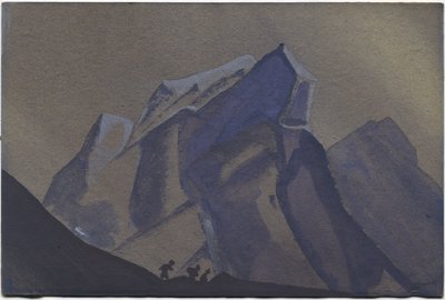 Bergspass, Storm, 1936 av Nicholas Roerich