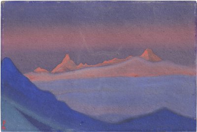 Tangla La par Roerich, Nicholas (1874-1947). Tempera på kartong, storlek: 30,5x45,7 av Nicholas Roerich