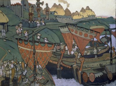 Slaverna vid Dnepr, 1905 av Nicholas Roerich