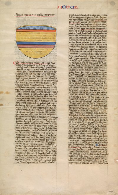 Brazen Sea, ett av sex illustrerade blad från Postilla Litteralis..., ca. 1360-1380. av Nicholas of Lyra