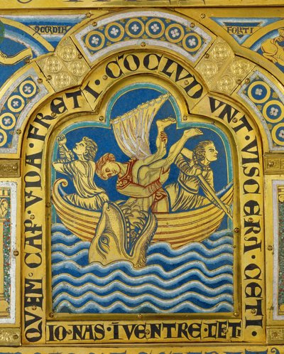 Jonas och valen, från Verdun-altaret ... av Nicholas of Verdun