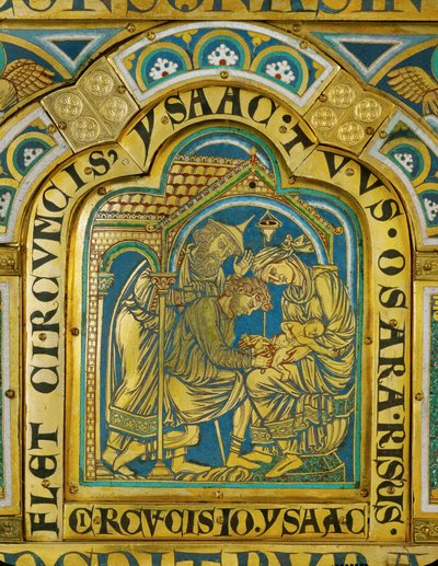 Omskärelsen av Isak ... (emalj på förgylld koppar) av Nicholas of Verdun