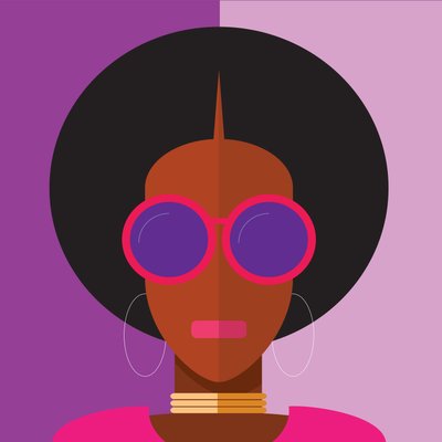 Afro Girl, 2020 (digital) av Nick Diggory