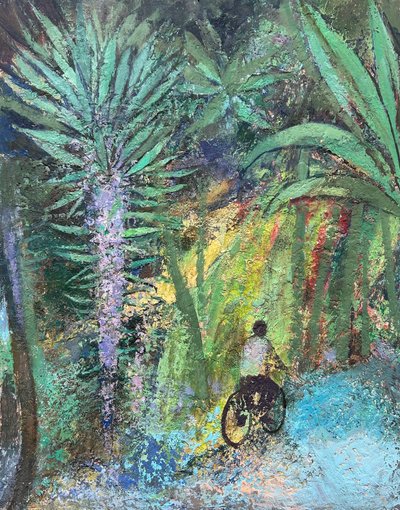 Tropical Spin, 2022-23 (olja på pannå) av Nick Williams