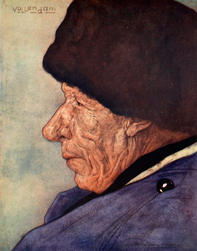 En mans huvud, Volendam, 1904 av Nico Jungman
