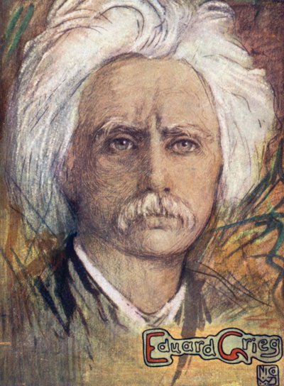 Norge: Grieg (färg litho) av Nico Jungman