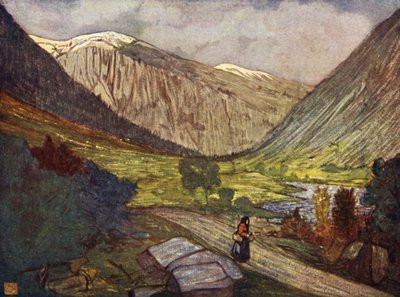 Norge: Berg och älv vid Gjora av Nico Jungman