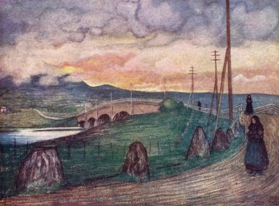 Norge: The Road to Hell, nära Trondhjem (färg litho) av Nico Jungman