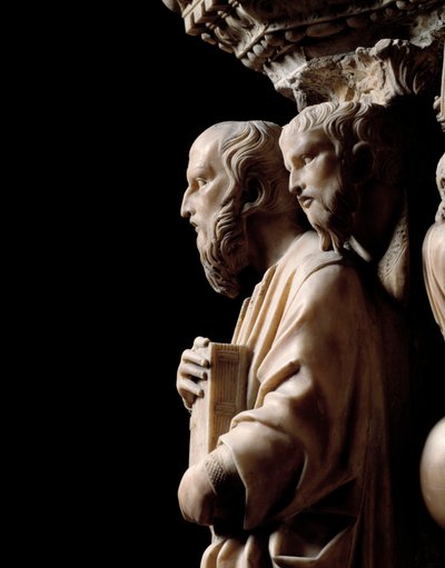 Gotisk konst: En profet med en bok, detalj av reliefer av Predikstolen av Nicola Pisano