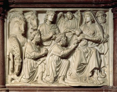 Relief föreställande tillbedjan av männen från predikstolen, 1260 av Nicola Pisano