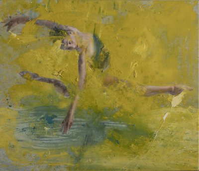 Ballerina på havet, 2021 (olja på duk) av Nicola Pucci