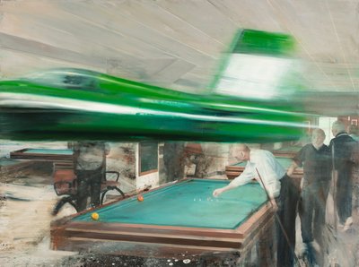 Biljardrum, 2016 (olja på duk) av Nicola Pucci