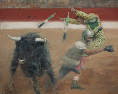 Corrida I, 2016 (olja på duk) av Nicola Pucci