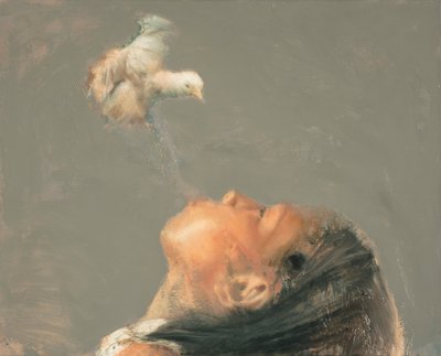 Flying Lesson III, 2017 (olja på duk) av Nicola Pucci