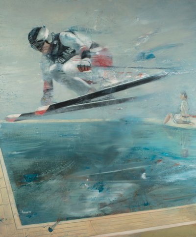 Off the track, 2017 (olja på duk) av Nicola Pucci