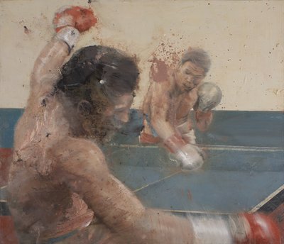 Ping pong, 2021 (olja på duk) av Nicola Pucci