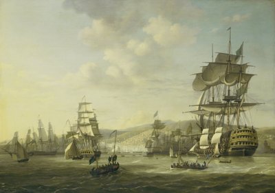 Den anglo-holländska flottan i Algerbukten som backar upp Ultimatum för att frige de kristna slavarna, 26 augusti 1816 Fyra avsnitt under närvaron av den anglo-holländska flottan i Algerbukten, 26 till 27 augusti 1816 (serietitel) av Nicolaas Baur
