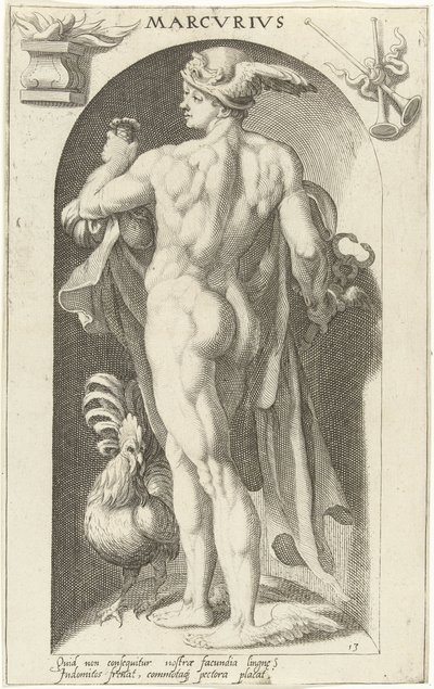 Merkurius Marcvrivs (titel på objekt) Ancient Gods (serietitel) av Nicolaas Braeu