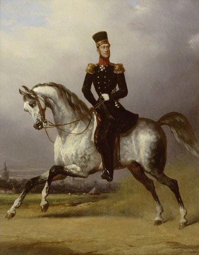 Ridsporträtt av Vilhelm II, kung av Nederländerna av Nicolaas Pieneman (attributed to)